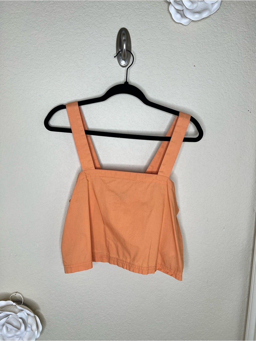 NTM: Vans Orangey Peach Square Neck Crop Tank Top Cotton Size Medium